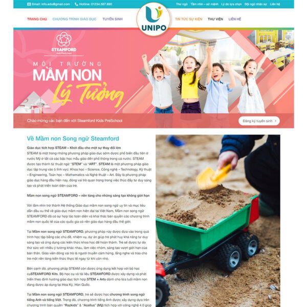 Mẫu website trung tâm anh văn
