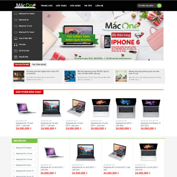 Web bán laptop