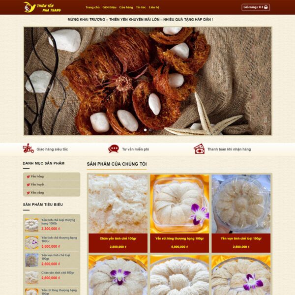 Web yến sào V2