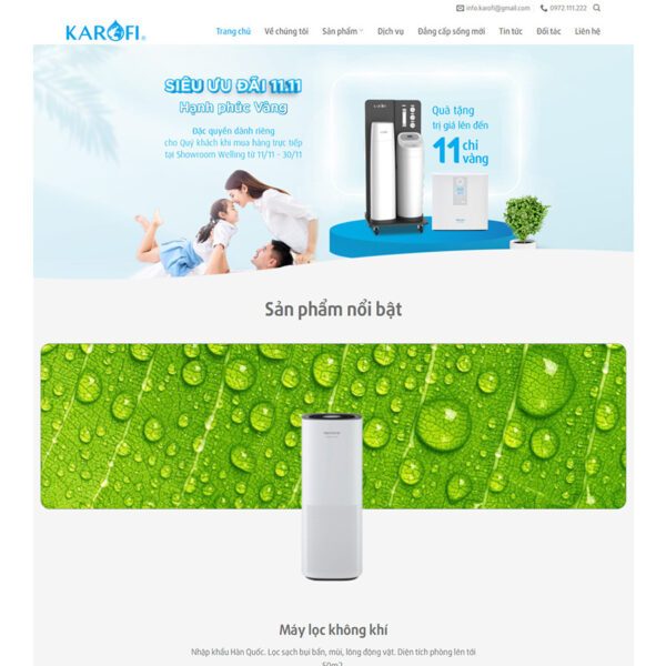 Theme wordpress bán máy lọc nước mới