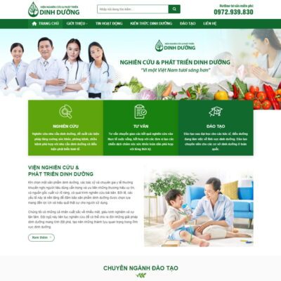Theme wordpress giới thiệu 02 - giới thiệu viện nghiên cứu