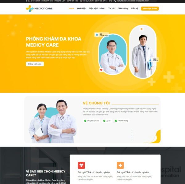 Theme wordpress phòng khám 03 - tiêm Vắc xin - tiêm chủng - Ảnh 2
