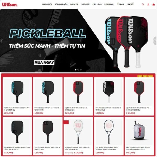 Theme wordpress bán vợt, phụ kiện pickeball - Ảnh 2